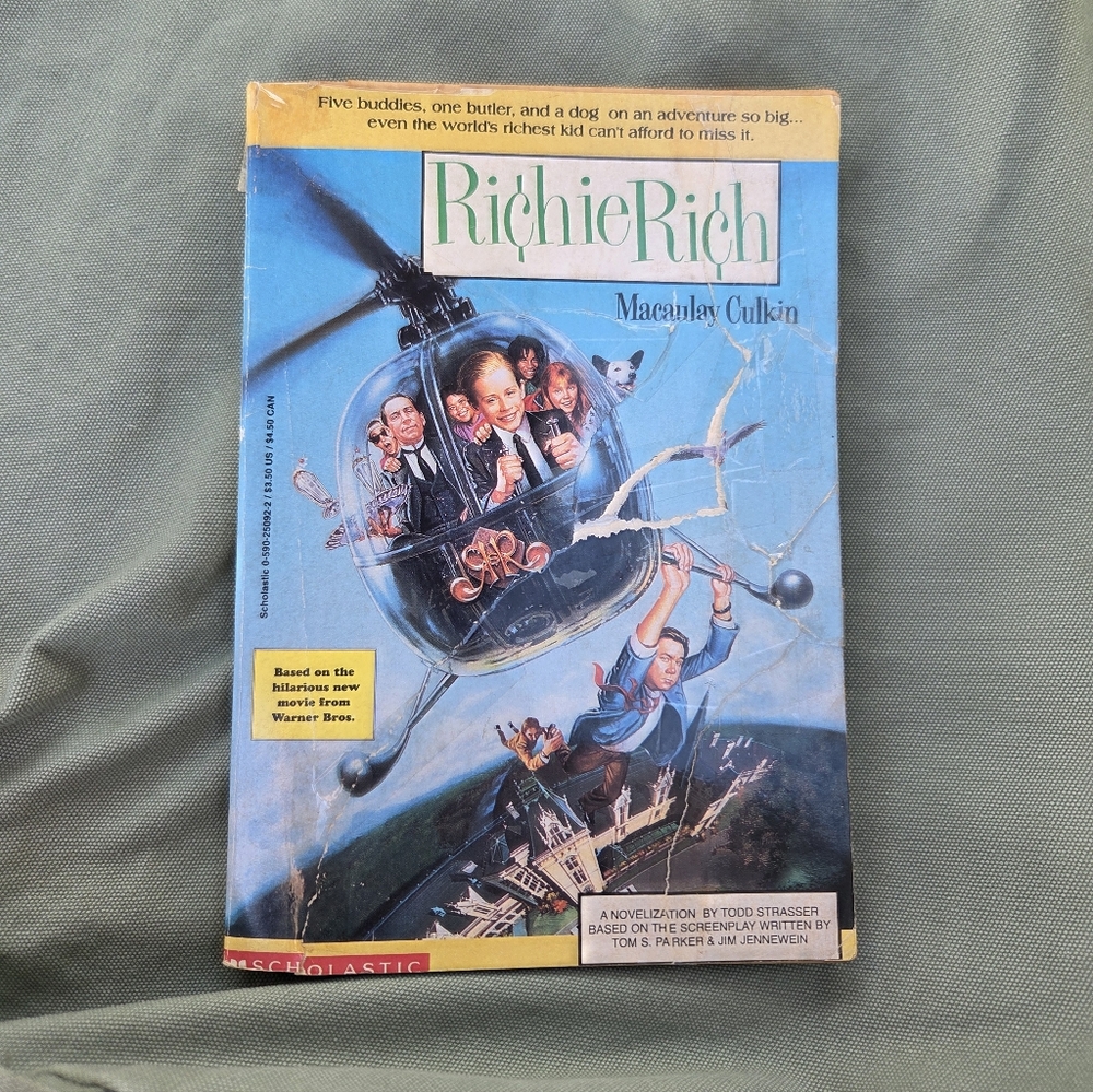 1994 Vintage Scholastic Richie Rich Novelization-Yellow Cover Photoset Included!